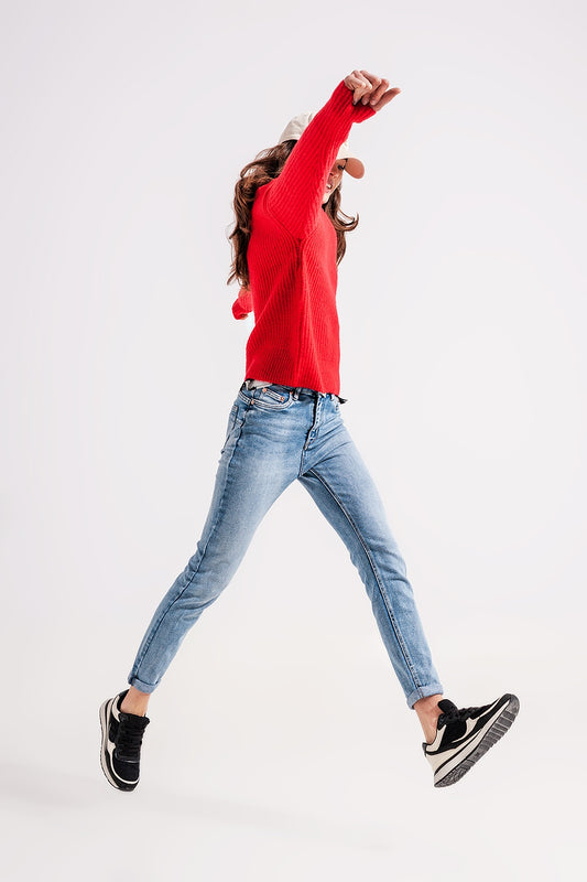 Q2 Jeans candeggiati push up