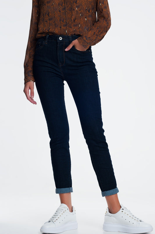 Q2 Jeans classici blu inchiostro