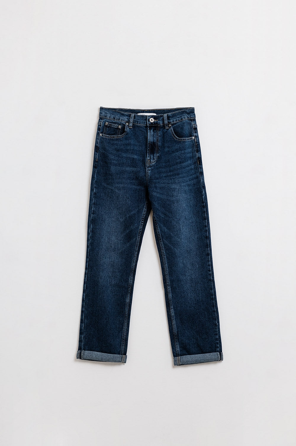 Q2 Jeans dritti blu grezzi