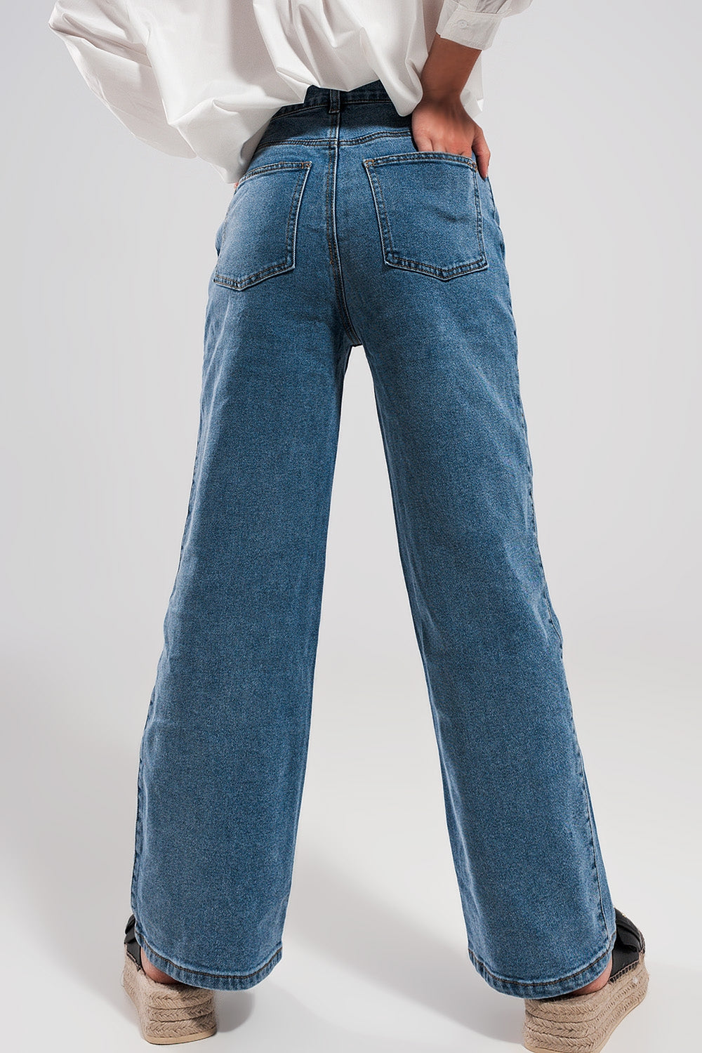 Jeans dritti blu medio