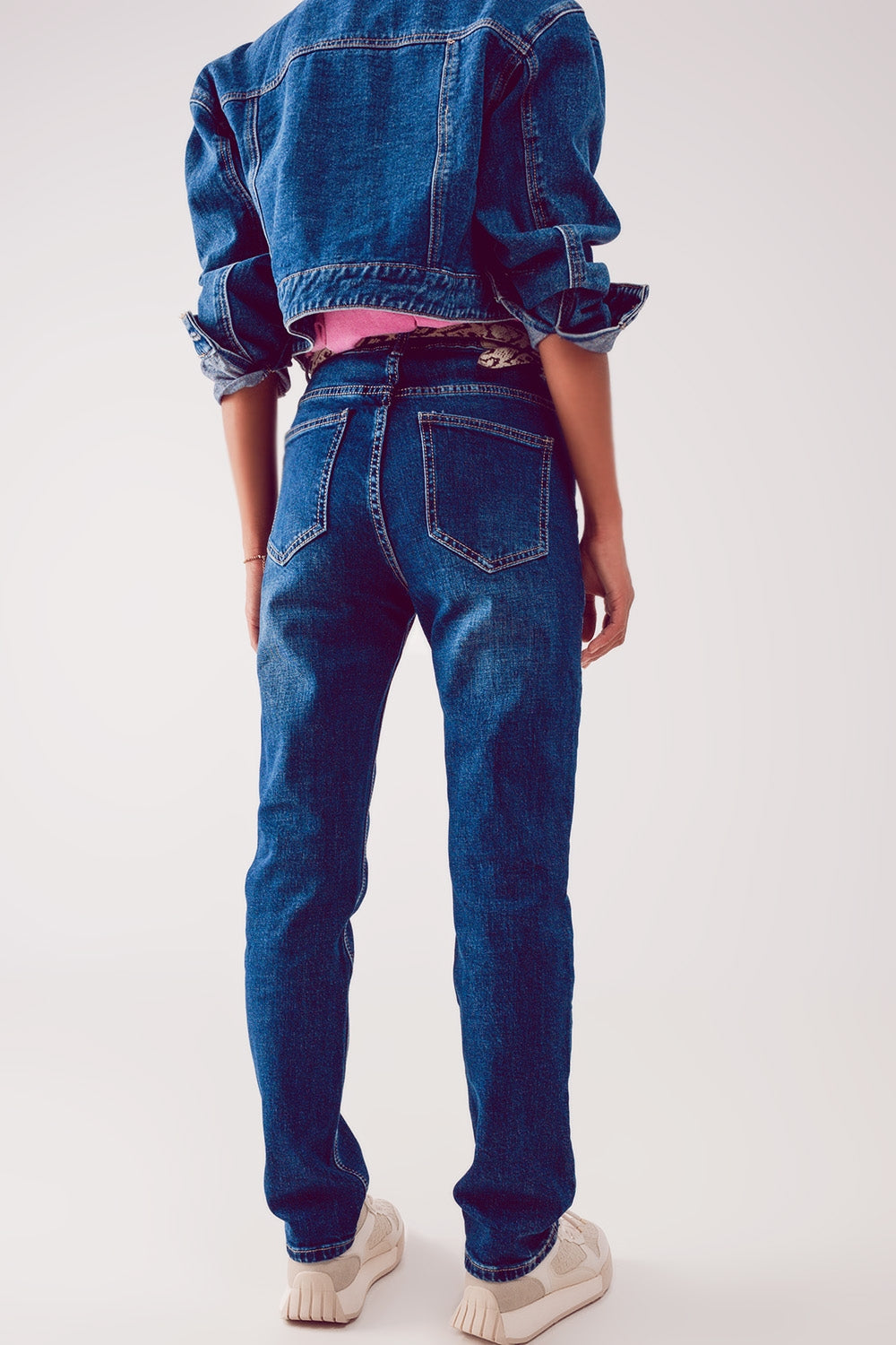 Jeans dritti in blu medio