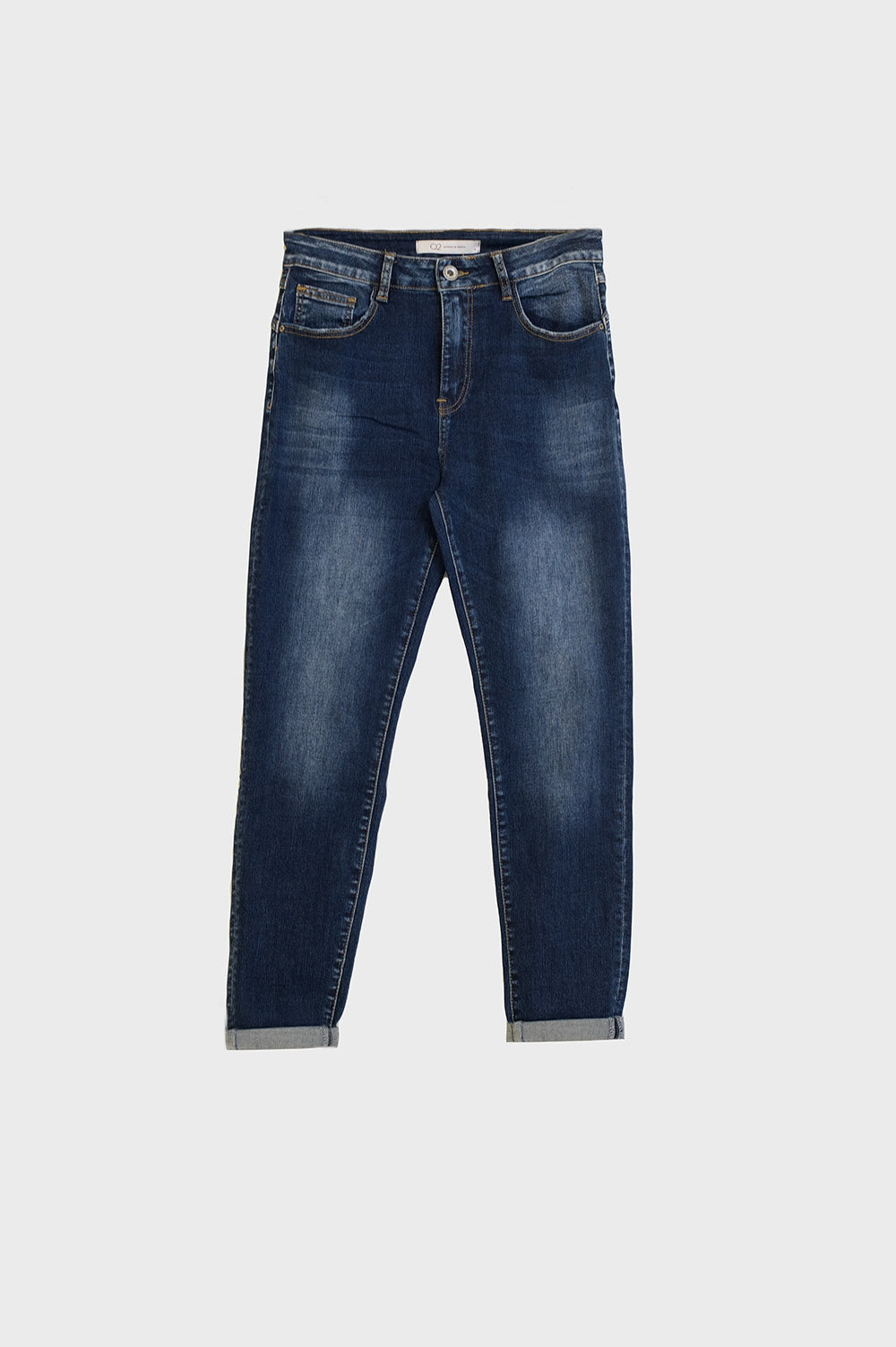Jeans super skinny lavaggio scuro in denim elastico