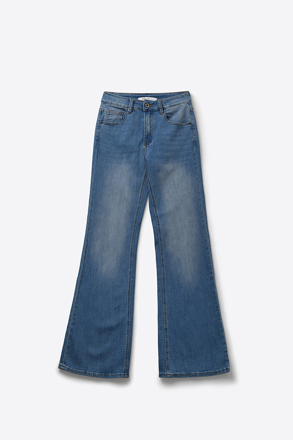 Jeans svasati elasticizzati a lavaggio chiaro