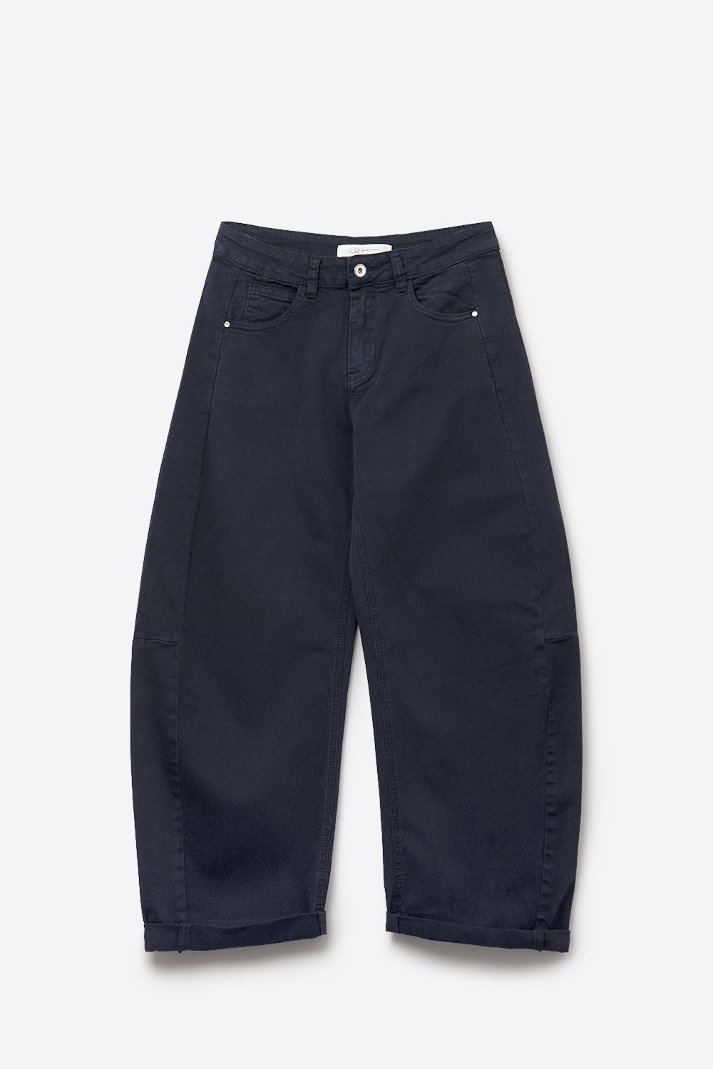 Jeans trendy a palloncino con tasche in stile barile di marina