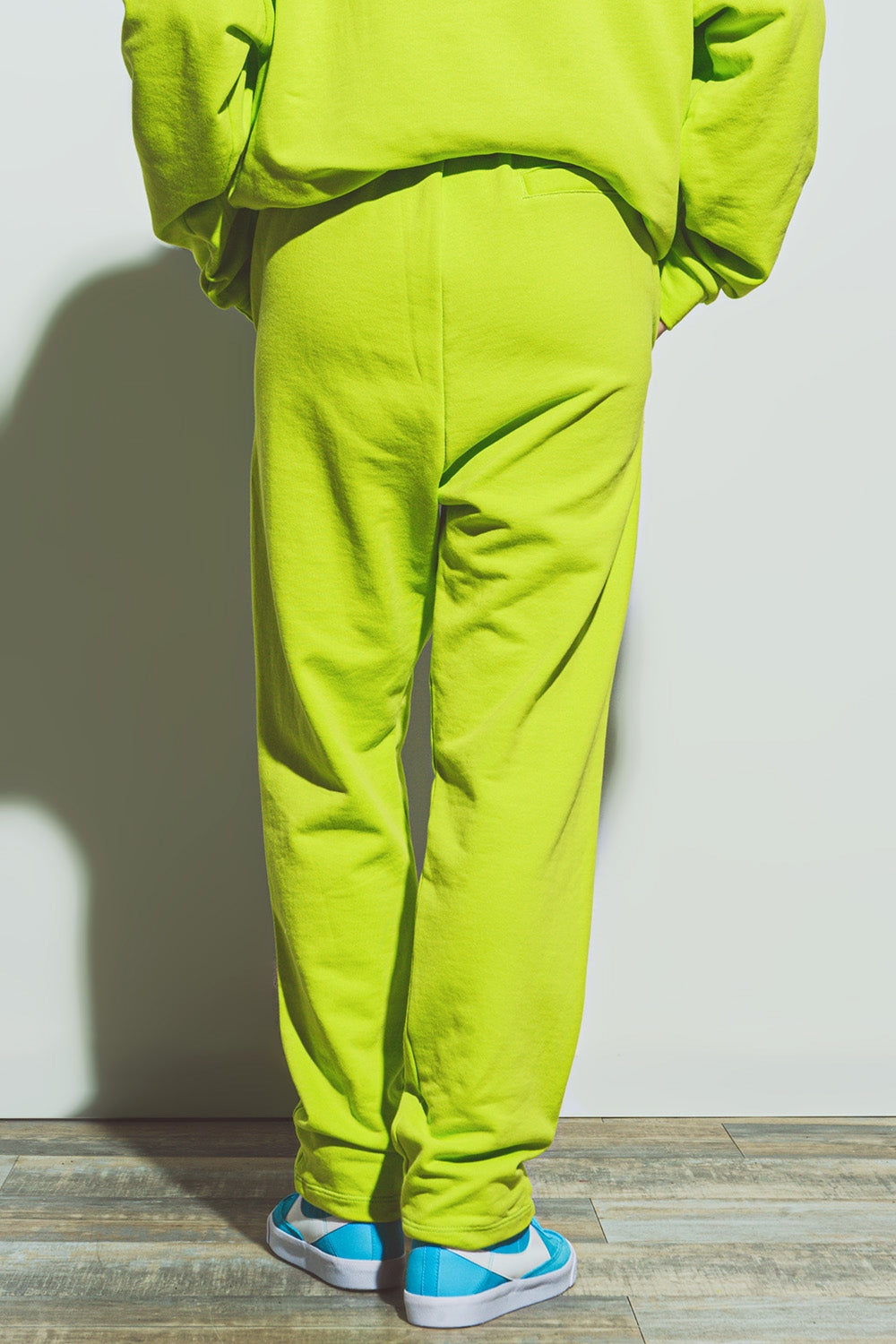 Jogger Oversize con Cravatta in Vita in Lime