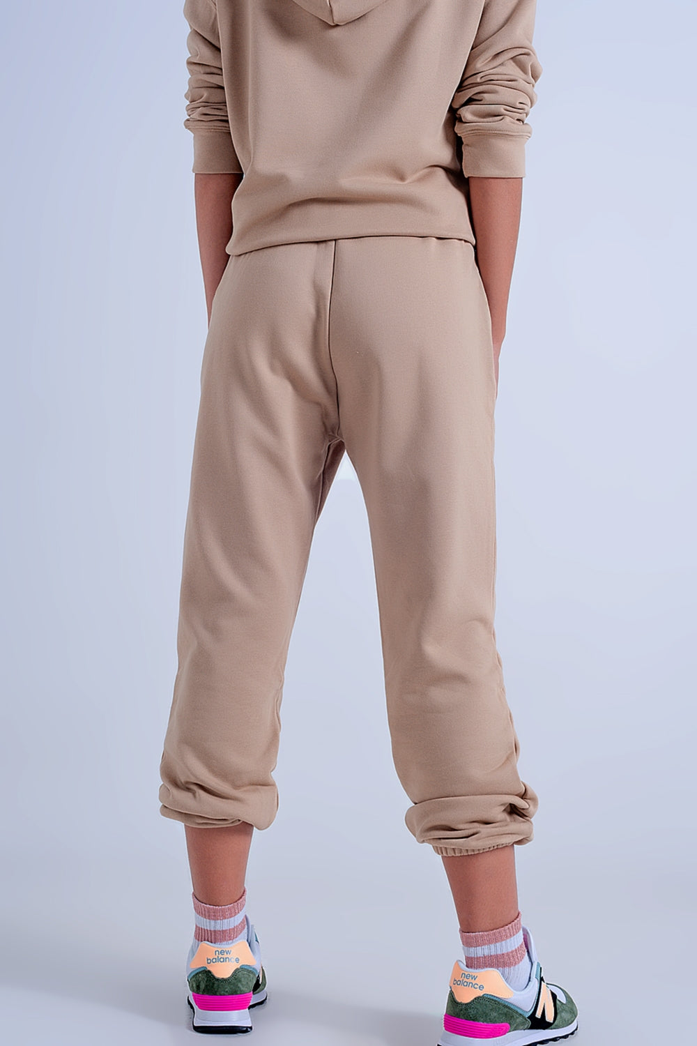 Joggers in color beige mélange