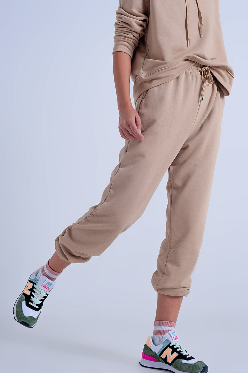 Q2 Joggers in color beige mélange