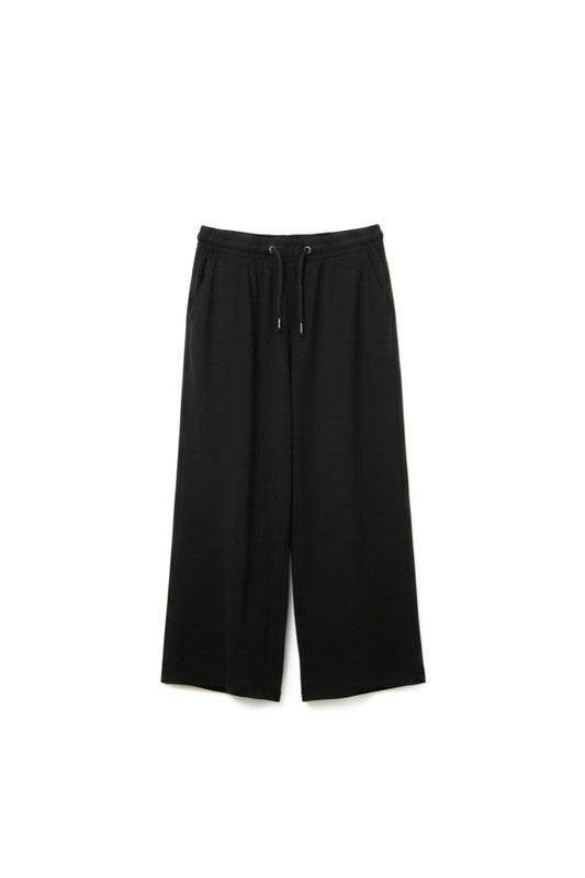 Q2 Joggers neri a gamba larga