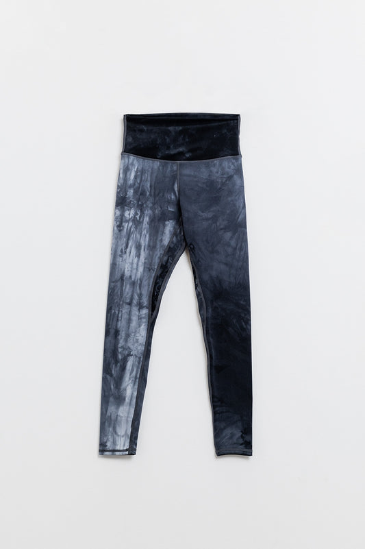 Q2 Leggings a vita alta Tie-Dye blu notte