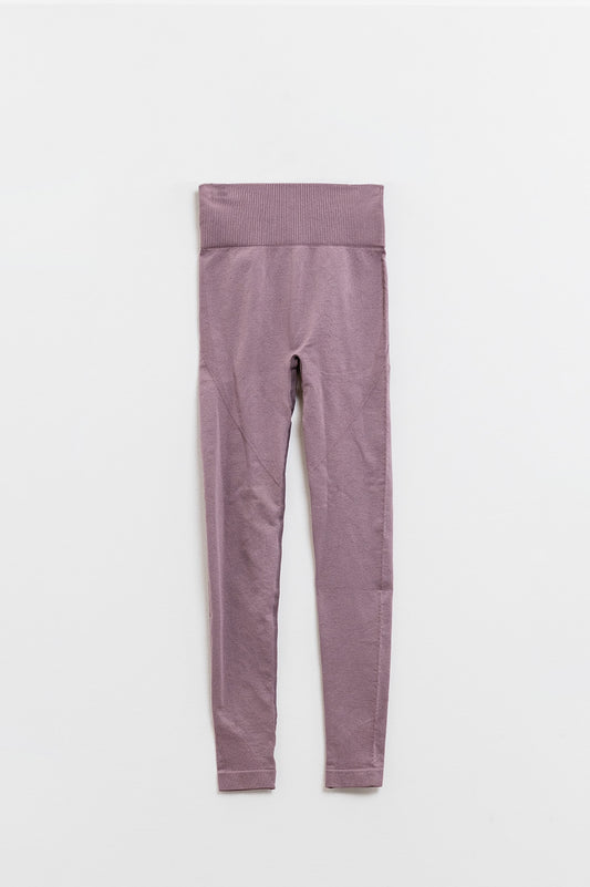 Q2 Leggings senza cuciture color malva