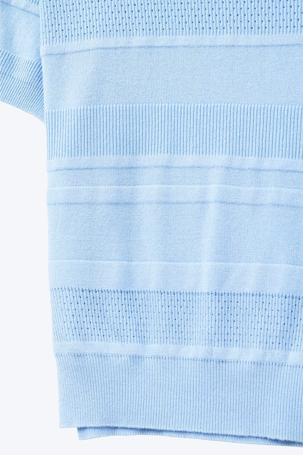 Maglia a righe testurizzate in blu