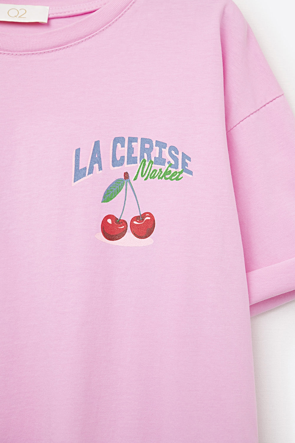 Maglietta rosa con grafica La Cerise Market Saint-Tropez