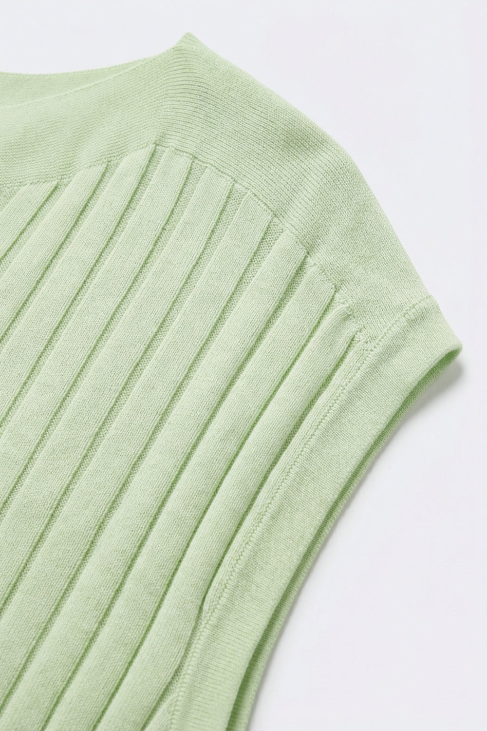 Maglione a Coste Vestibilitˆ Comoda in verde menta