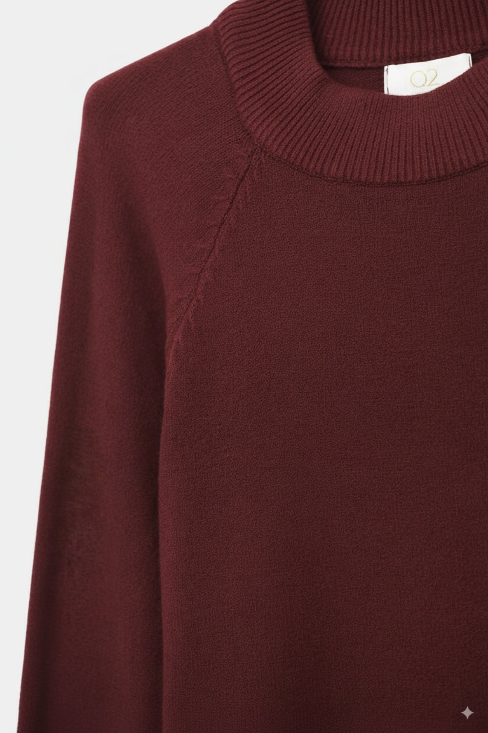 maglione bordeaux dallo stile rilassato con maniche a palloncino