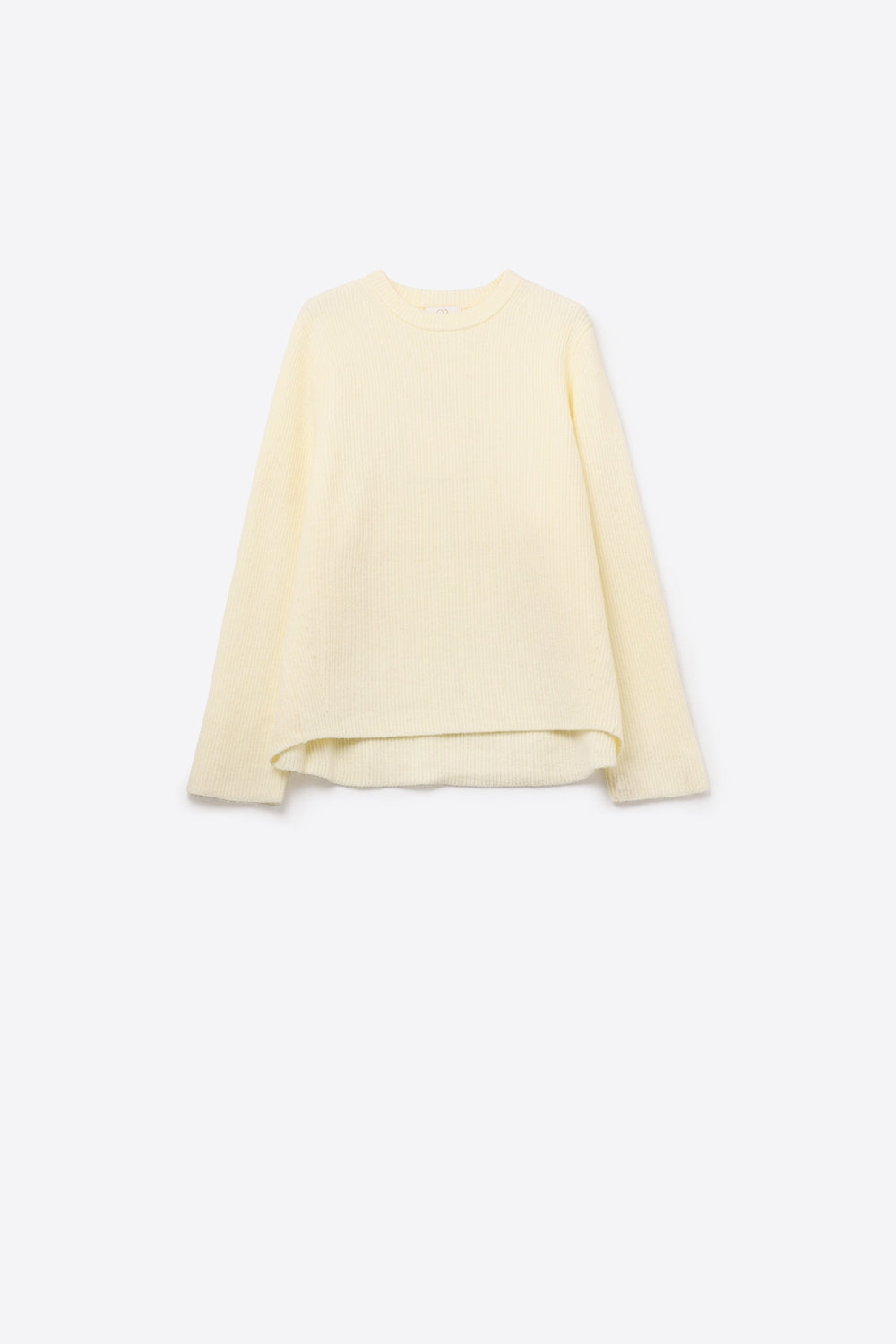 Maglione comodo a coste in crema