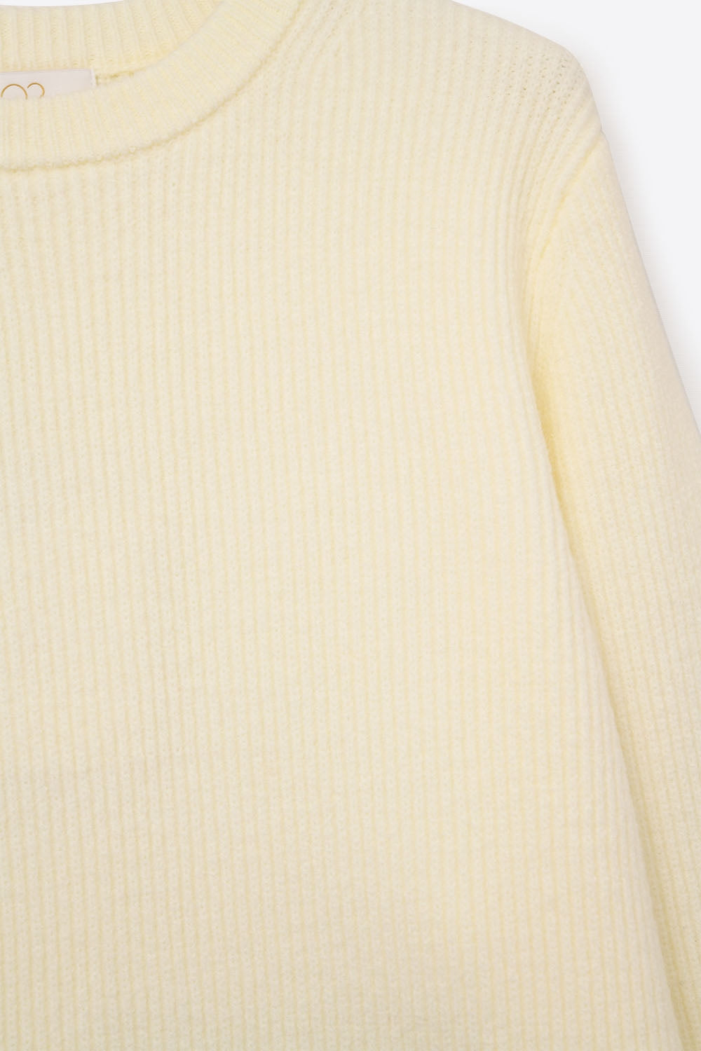 Maglione comodo a coste in crema