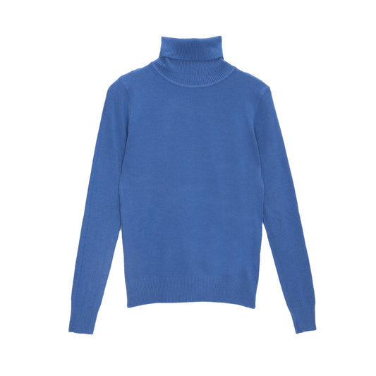 Maglione dolcevita blu