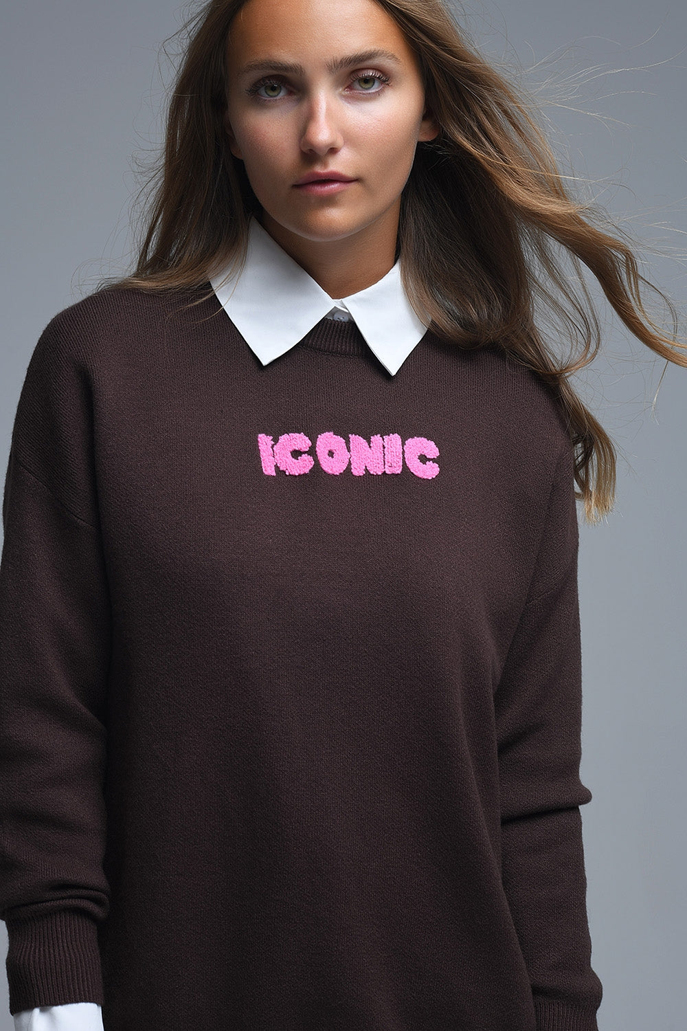 Maglione ICONIC ricamato con stampa posteriore Global Tour
