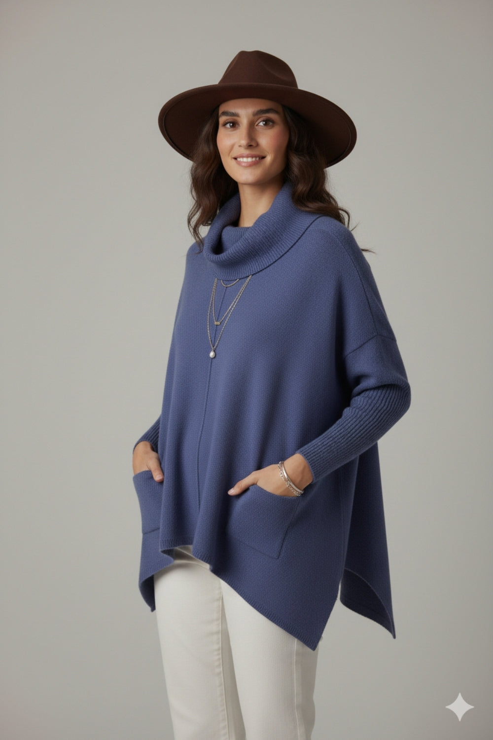 Maglione oversize con tasche frontali