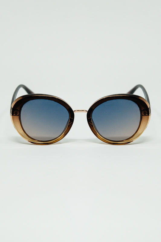 Q2 Occhiali da sole ovali Golden Sunset Spot