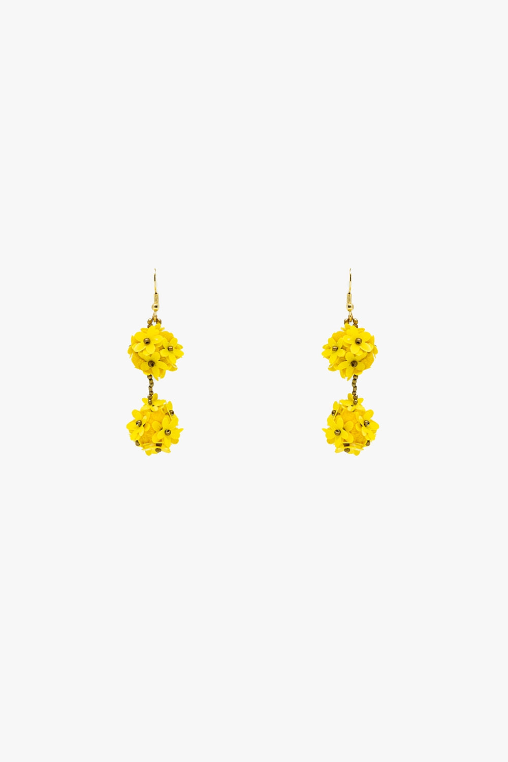 Q2 Orecchini pendenti a fiore con margherite gialle