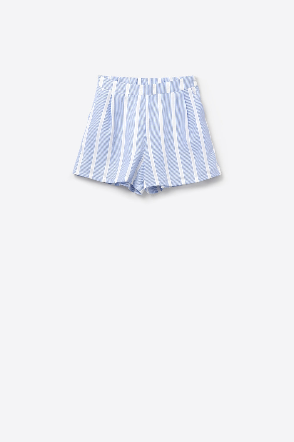Pantaloncini blu e bianchi con tasche laterali