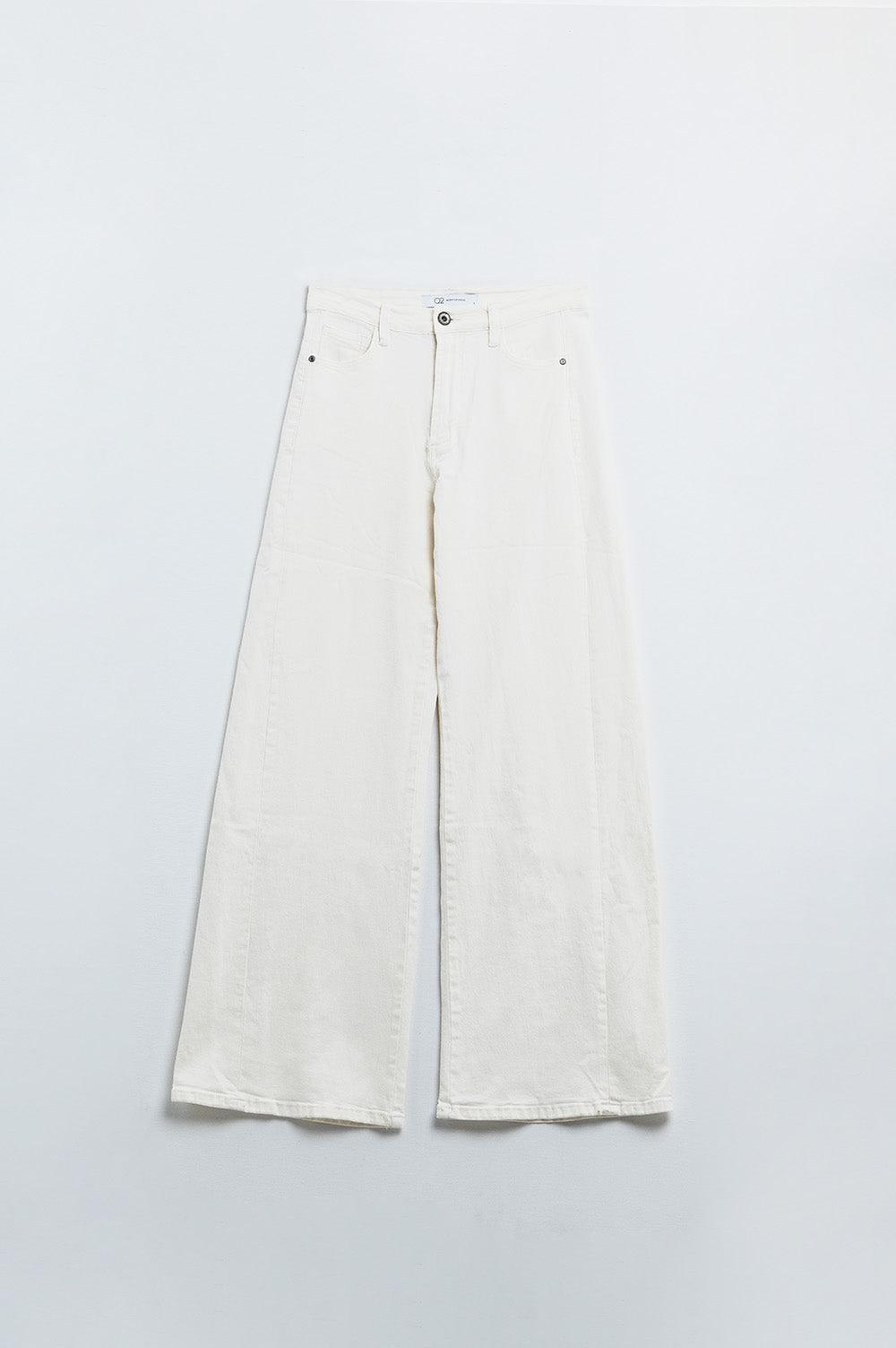 Pantaloni a gamba extra larga color crema