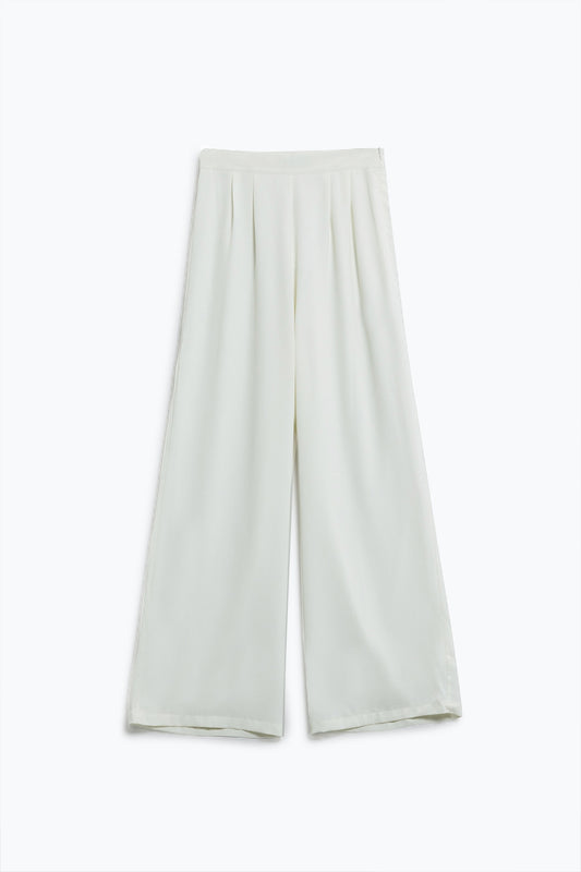 Q2 Pantaloni a gamba larga in bianco