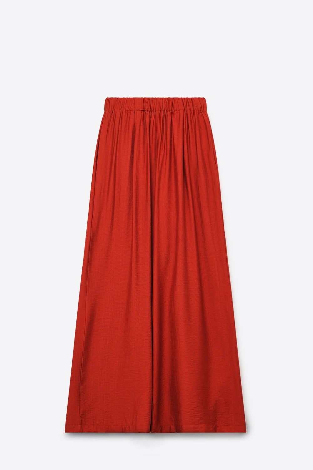 Pantaloni a Gamba Larga in Terracotta Vestibilità Rilassata Leggeri