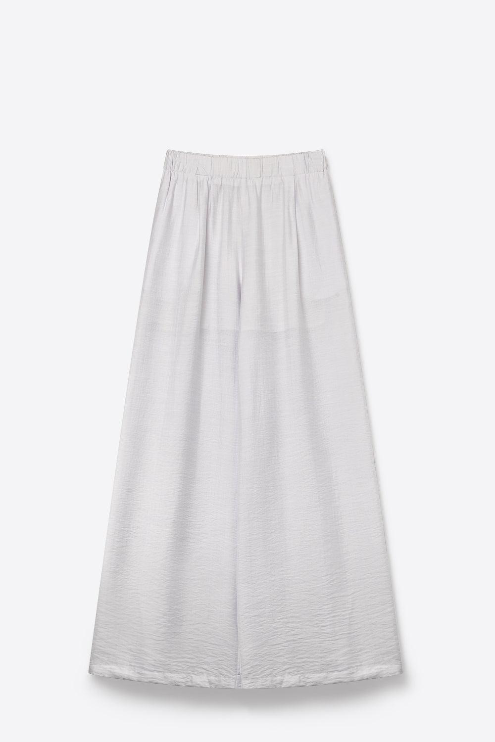 Pantaloni bianchi leggeri in tessuto elastico a vita larga