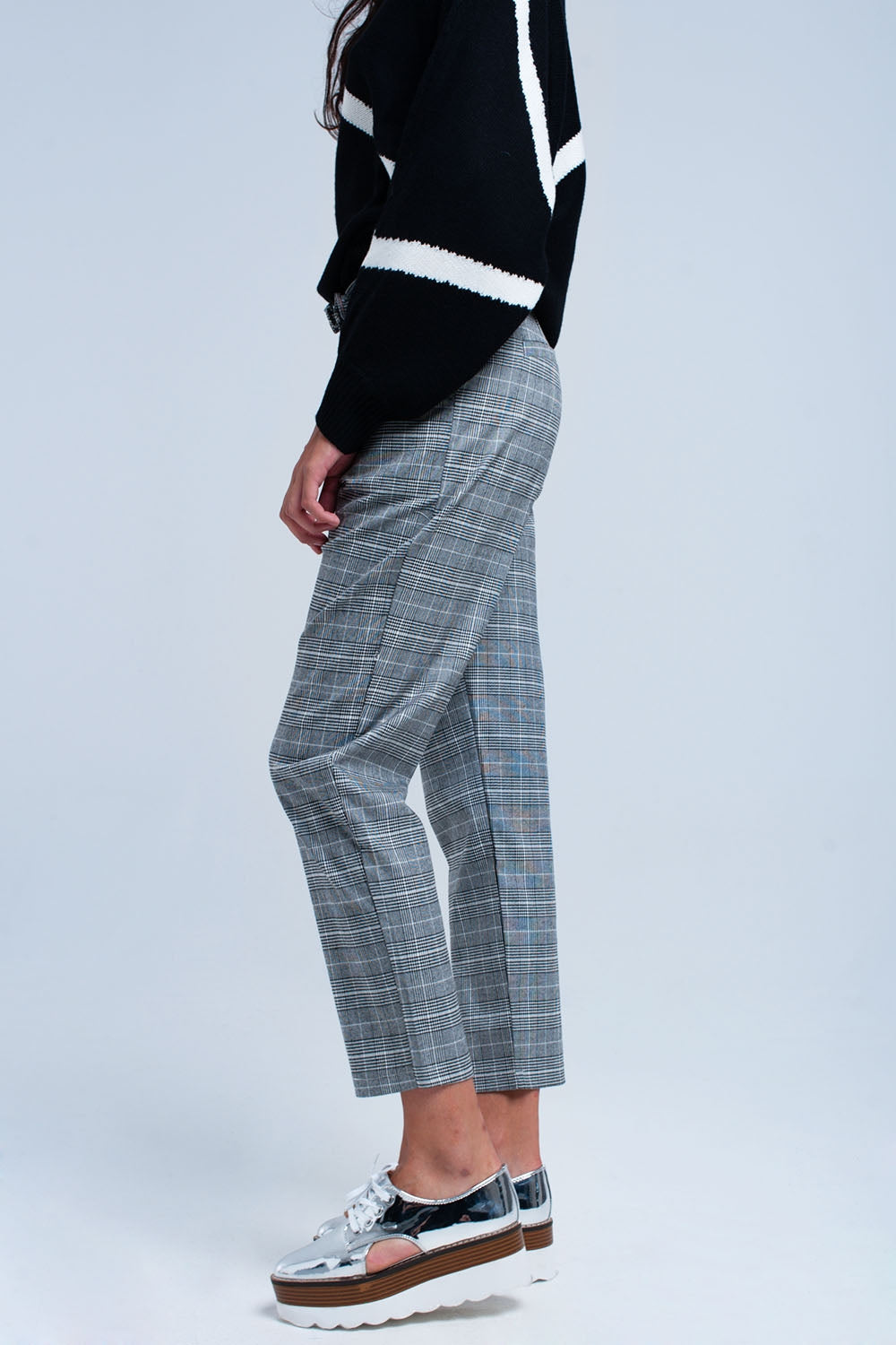 Pantaloni di tartan grigio