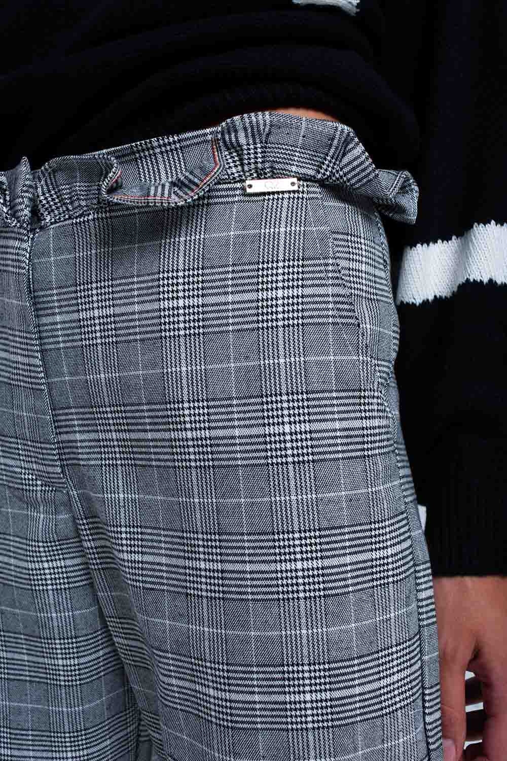 Pantaloni di tartan grigio