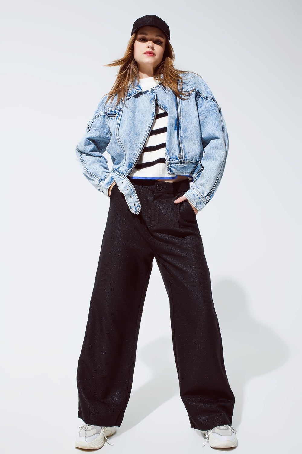 Pantaloni oversize neri