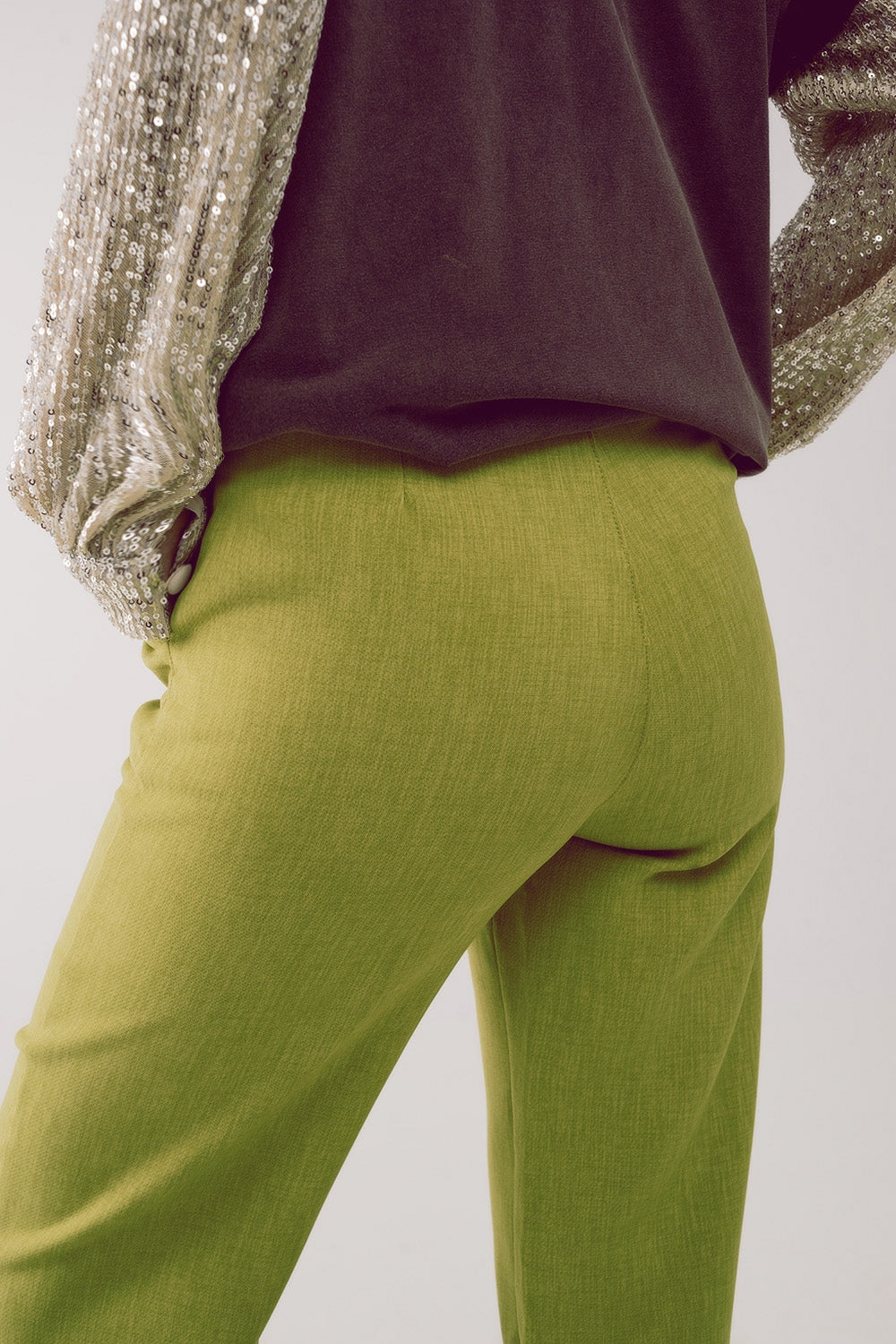 Pantaloni sartoriali dritti verdi