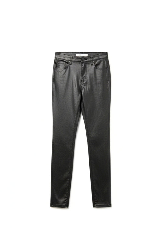 Q2 Pantaloni skinny in ecopelle neri