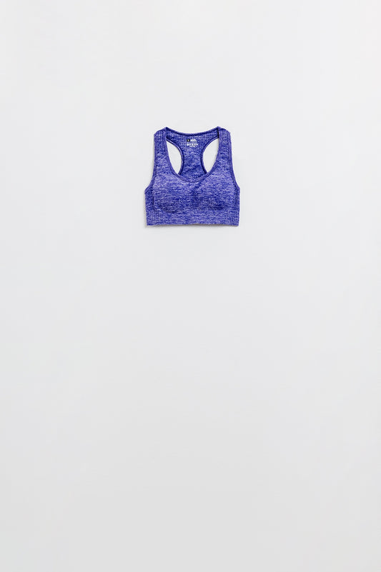 Q2 Reggiseno sportivo senza cuciture Purple Marl