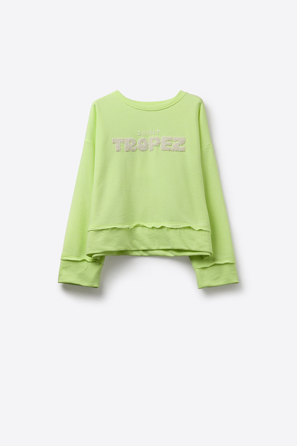Saint Tropez Felpa ricamata verde menta