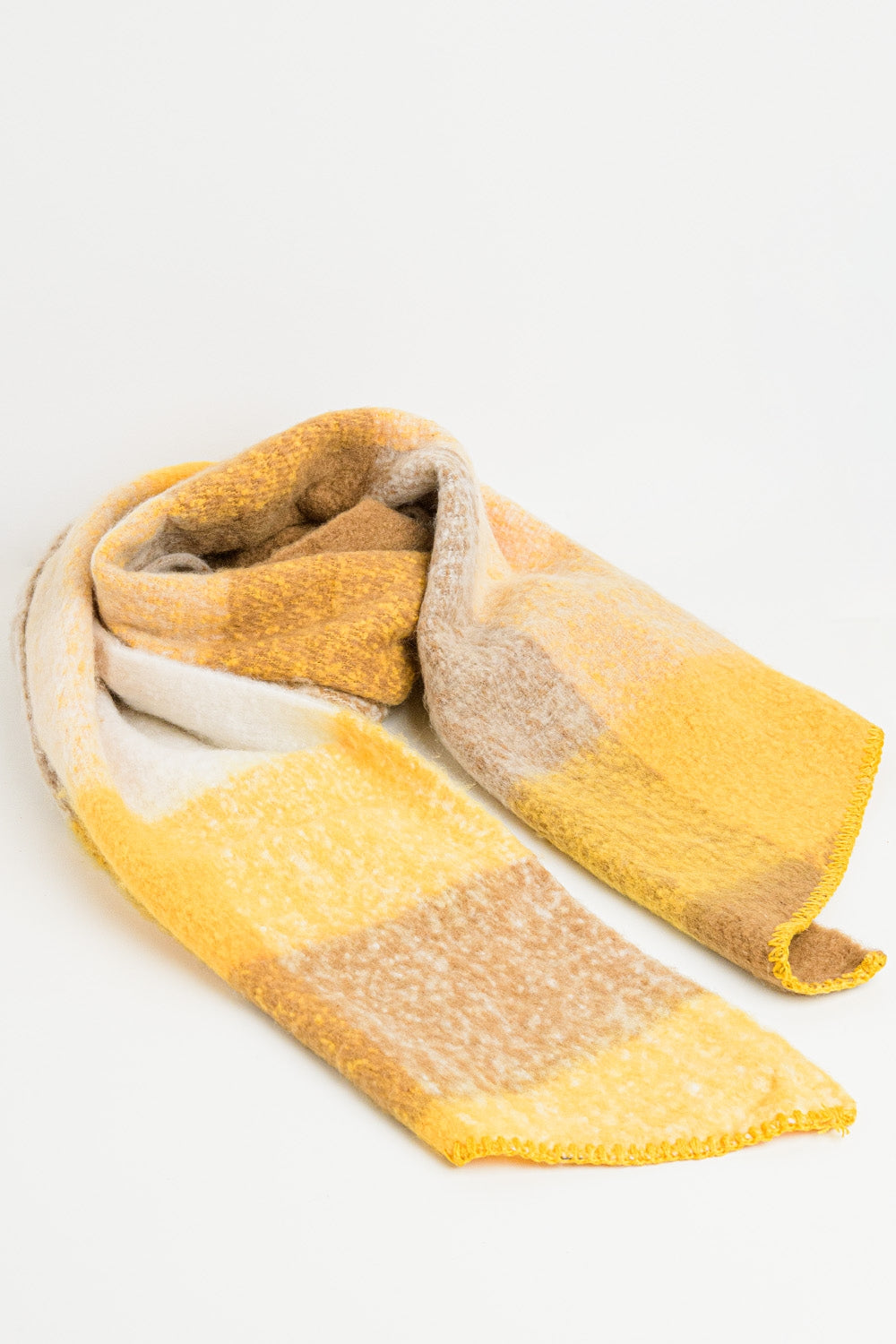 Sciarpa in beige e giallo