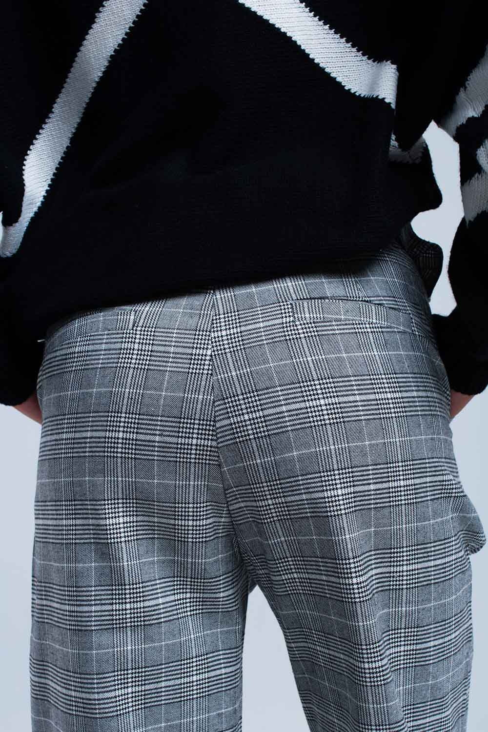 Pantaloni di tartan grigio