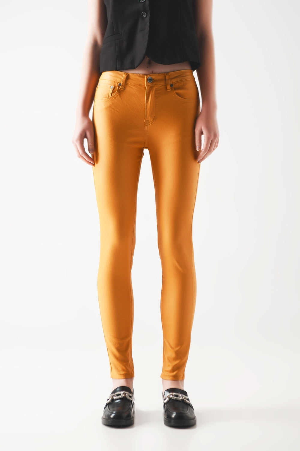 Q2 Pantaloni skinny in arancio