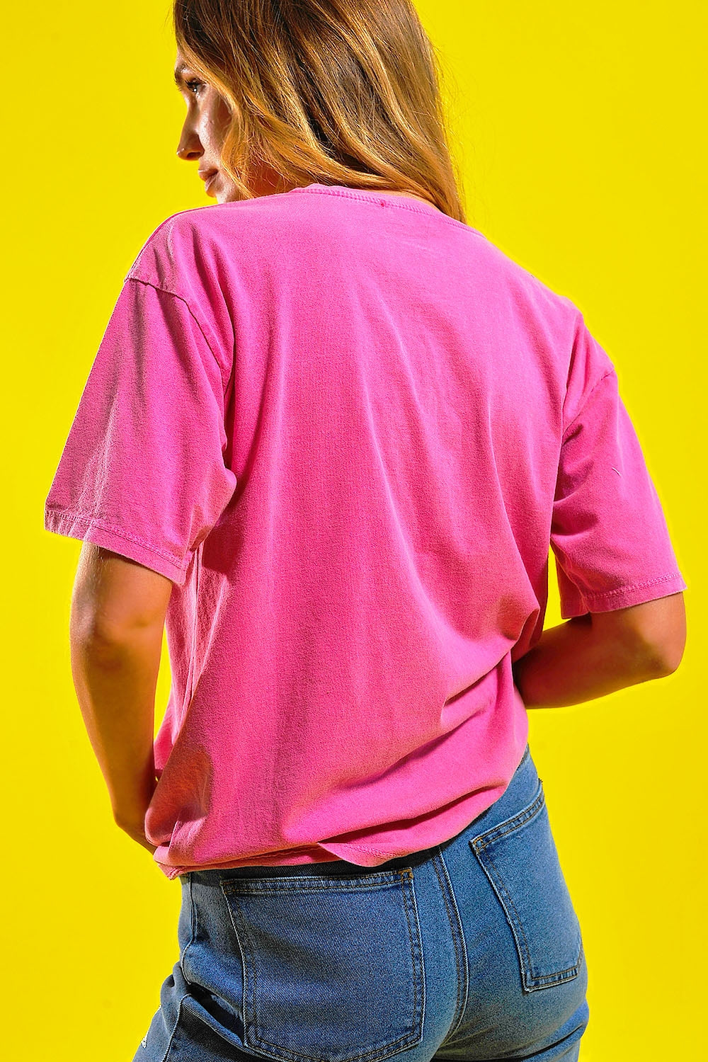 T shirt rosa acceso